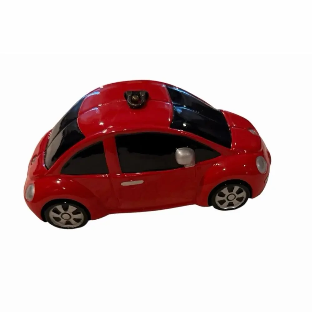 Rare Timmy Woods Beverly Hills Red VW Beetle Lacquered Wood Purse